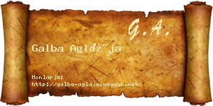 Galba Aglája névjegykártya